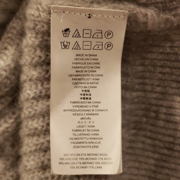 Wool-Blend Peekaboo Sweater in Pearl Heather - Picture 4 of 5